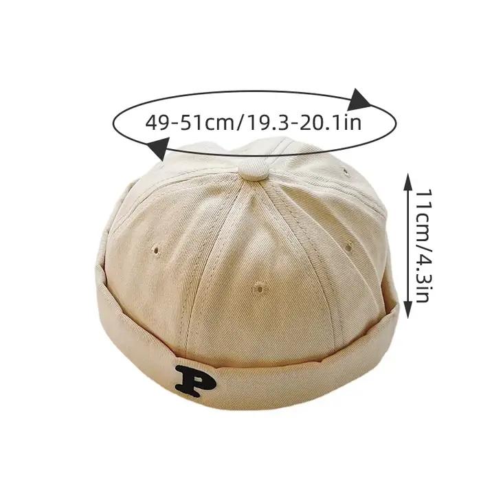 Lettres Vintage brodées bébé chapeau sans bords printemps enfants garçons filles Hip Hop Docker casquette réglable