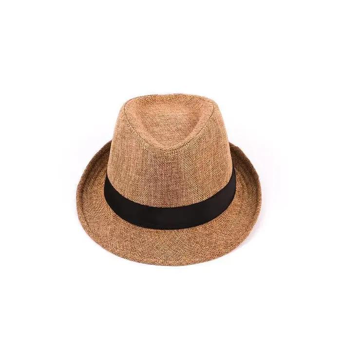Chapeau haut de forme en coton et lin pour hommes