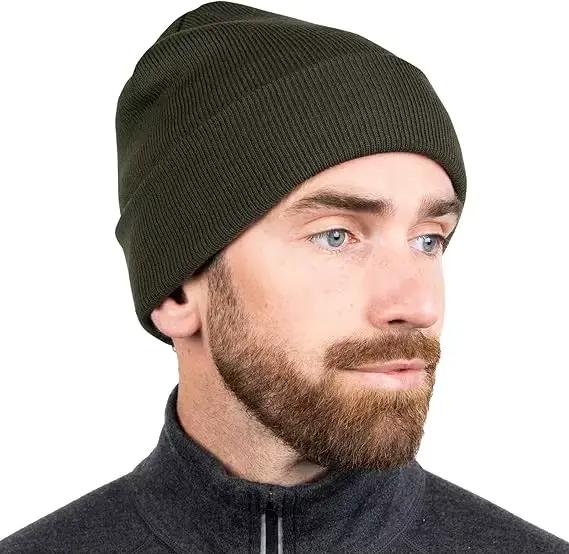 Bonnet unisexe 100% laine mérinos pour femmes et hommes