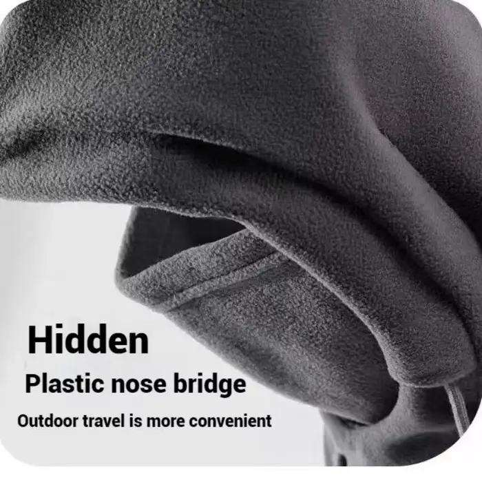 Chapeau chaud d'hiver avec masque et cache-cou 3 en 1