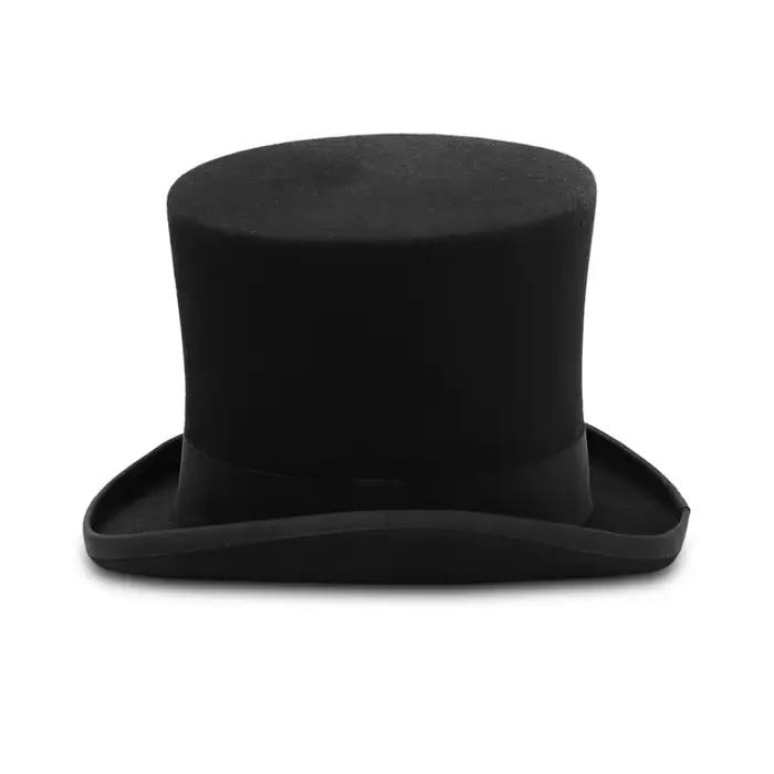 Chapeau haut de forme en feutre 100% laine pour homme et femme