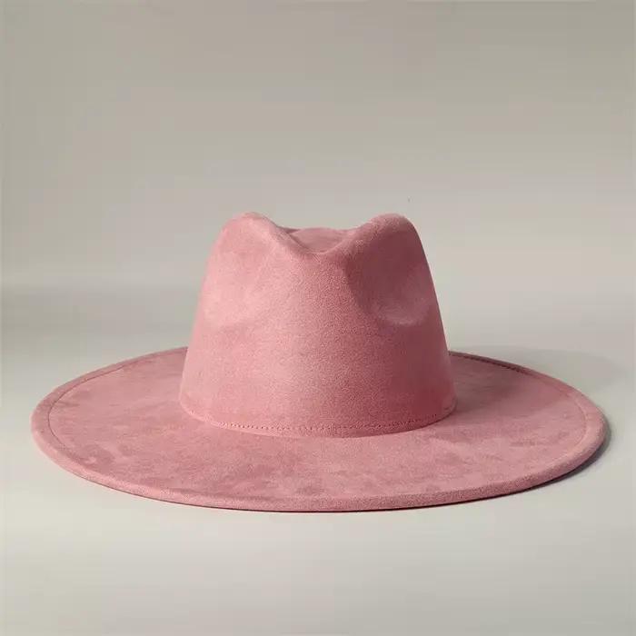 Chapeaux Fedora Rancher en daim végétalien