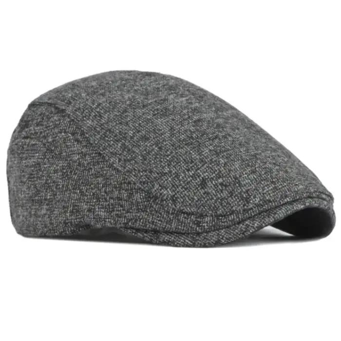 Hommes bérets femmes automne hiver chapeaux épais chaud doublé polaire lierre casquette plate artiste peintre béret