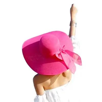 Chapeau de paille à grand bord pour femmes