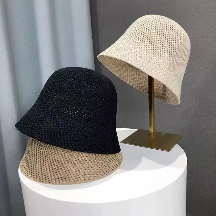 Chapeaux de paille d'été coréens pour femmes