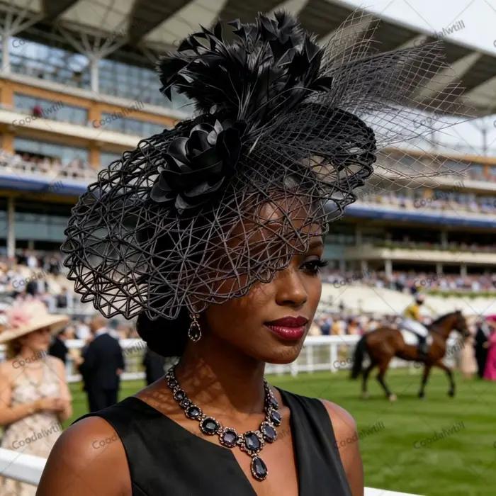 Chapeau Fascinator Rose Vif pour Mariage