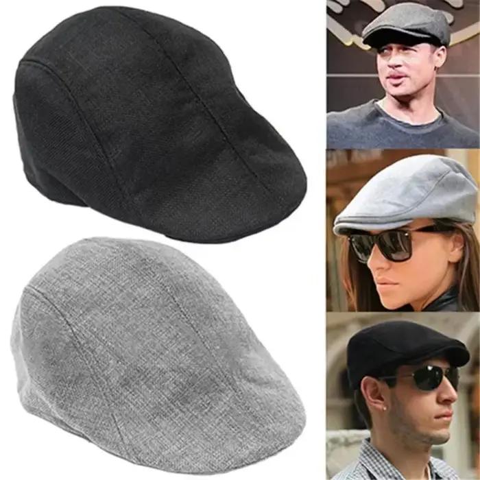 Nouveaux hommes chapeaux décontractés automne et hiver mince rétro béret chapeau sauvage