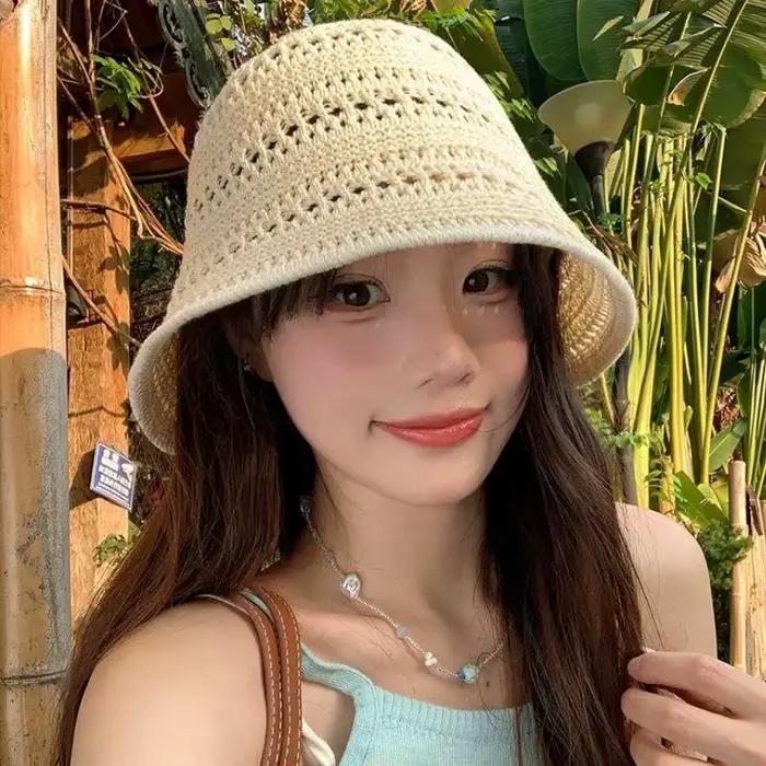 Chapeau de paille de plage pliable à large bord visière d'été pour femmes style rétro protection solaire confortable et respirant occasion plage et ville