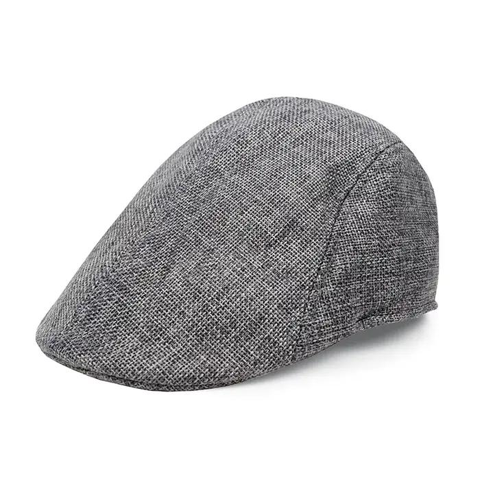 Hommes bérets casquette Style britannique 2024 nouveau automne été lin chapeaux mode casquettes plates classique