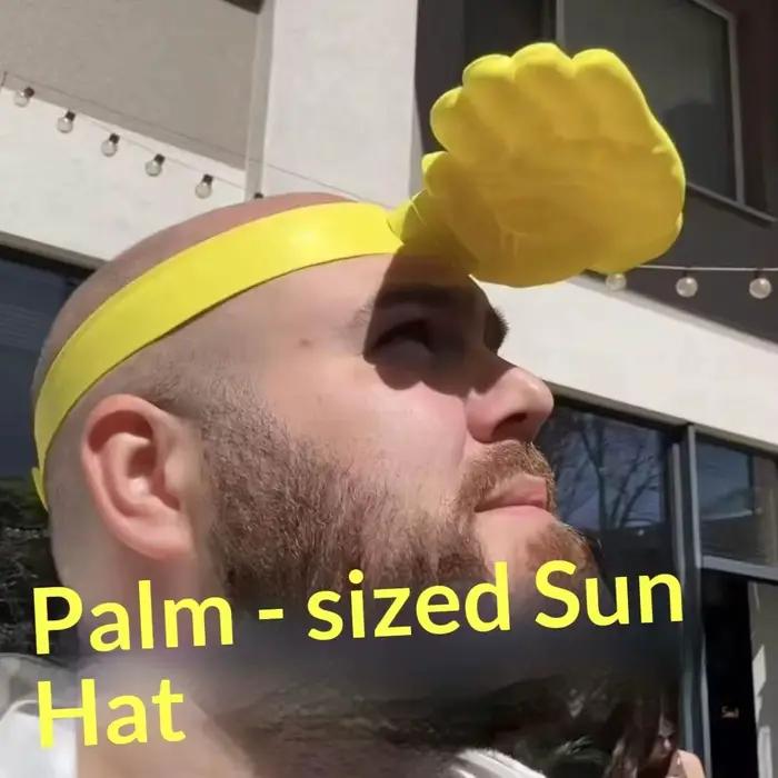 Chapeau de soleil tendance en forme de main