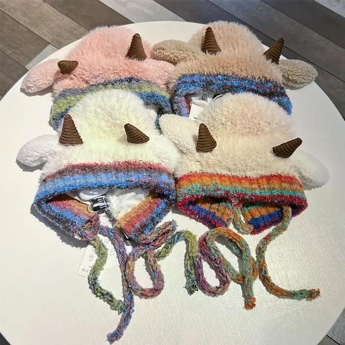 Chapeau coréen en peluche mignon
