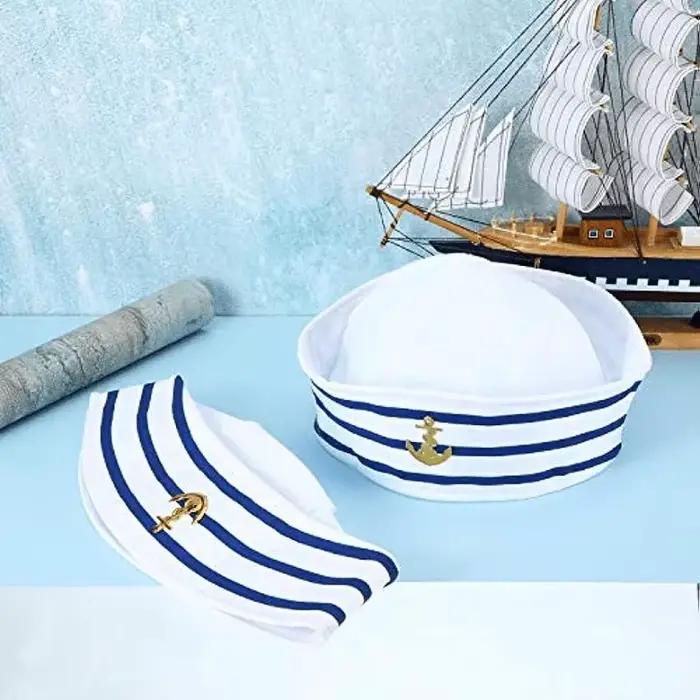 Chapeaux de Marin à Rayures Bleues