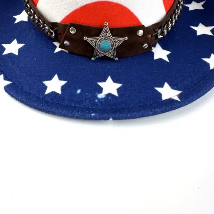 Chapeau de cowgirl à drapeau américain