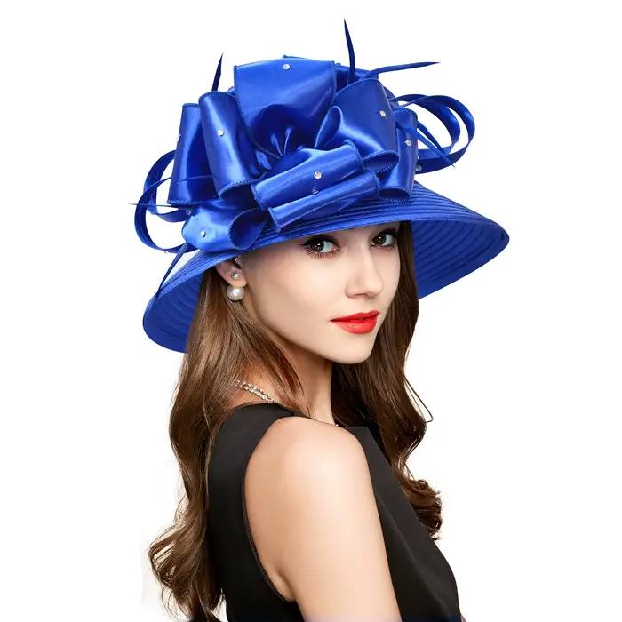 Chapeau élégant en satin pour femme
