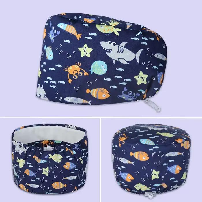 Bonnet de travail à motif requin pour hommes et femmes