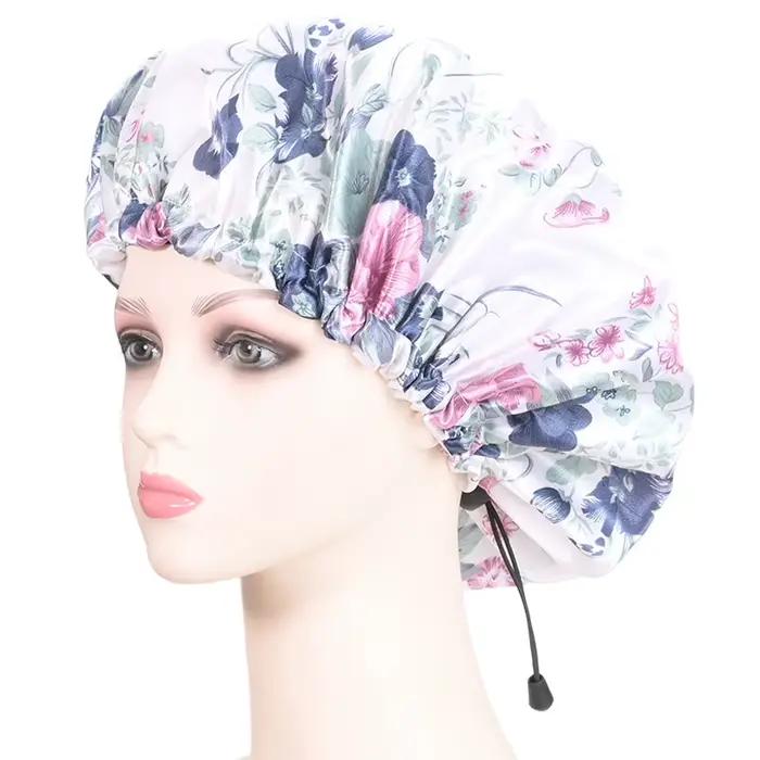 Bonnet de douche imperméable Double couche pour femmes