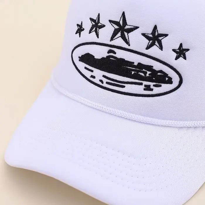 Chapeau de baseball brodé à la mode cinq étoiles couleur bloquée maille respirant été