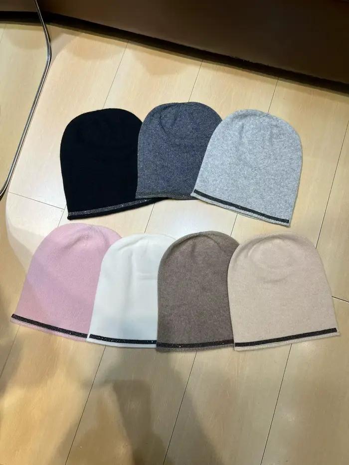 Nouveau chapeau en cachemire élégant et décontracté de haute qualité (Automne/Hiver 2026) – 7 couleurs en stock