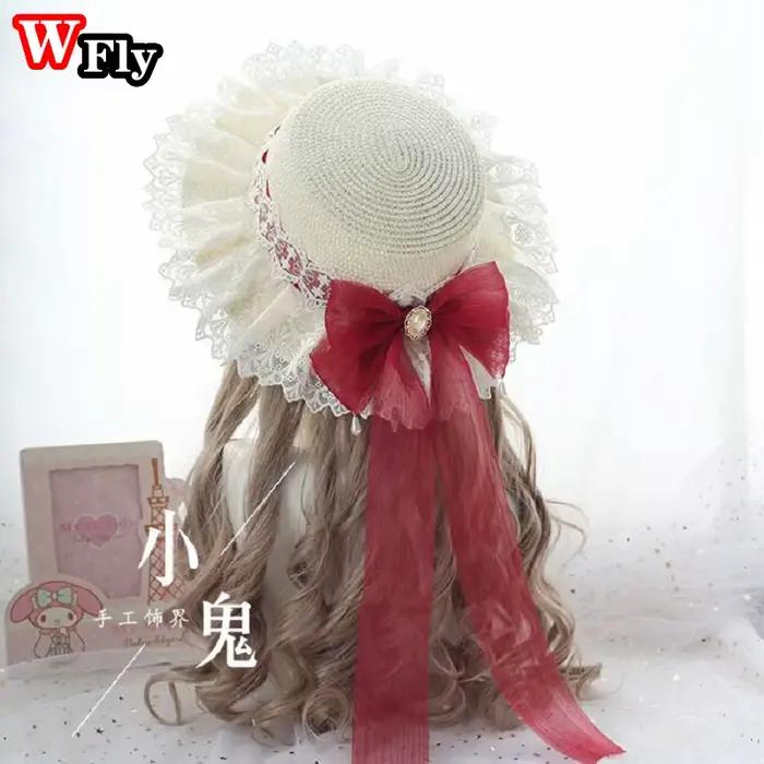 Harajuku-Chapeau de paille d'été pour femmes et filles