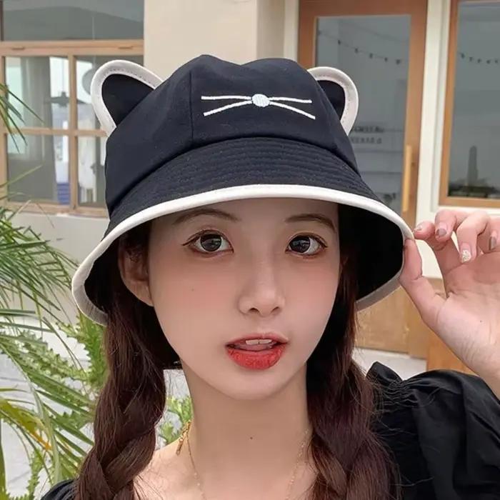 Chapeau Bob Femme à Oreilles de Chat Kawaii