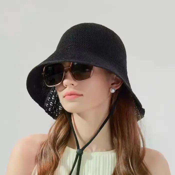 Chapeau de pêcheur ajouré tissé à la main