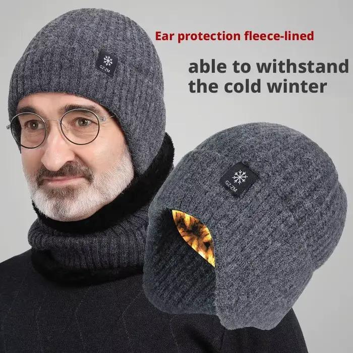 Chapeau chaud d'hiver pour hommes âgés d'âge moyen