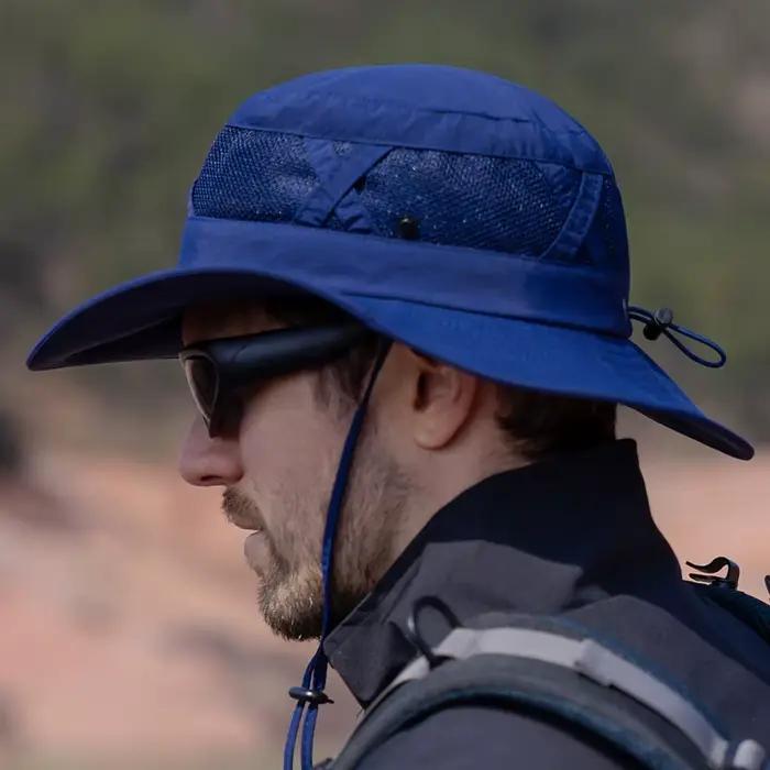 Xinbaoguan 100% Nylon printemps/été grands avant-toit respirant parasol chapeau de pêcheur hommes crème solaire