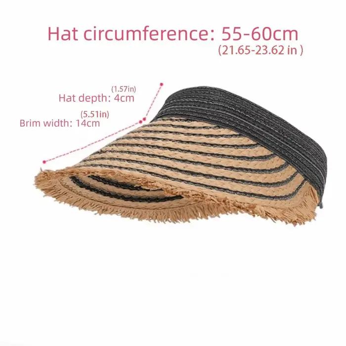 Chapeau de paille portable à calotte ouverte