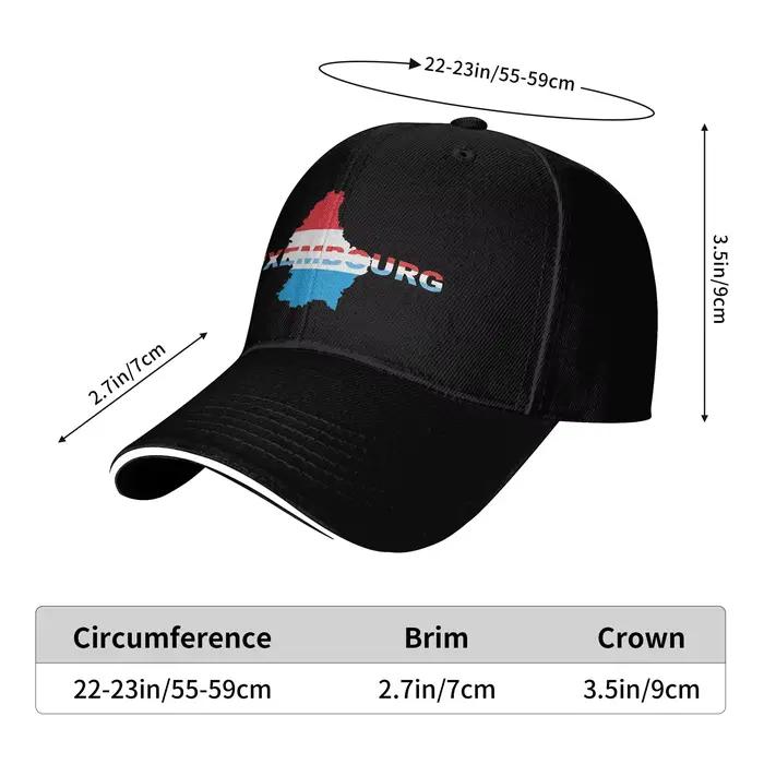 Casquette de baseball avec carte du drapeau du Luxembourg
