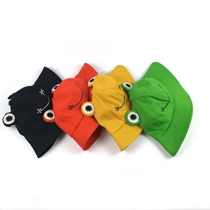 Chapeau Seau Grenouille Unisexe avec Motifs de Dessins Animés pour Activités Extérieures Adultes et Enfants Occasions de Plage Parc Randonnée