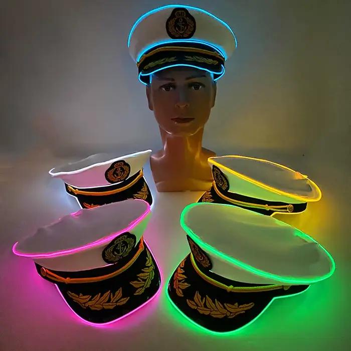 Chapeau militaire de capitaine de bateau de Yacht pour adulte