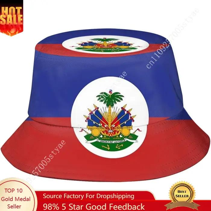 Chapeau seau drapeau Haïti pour hommes et femmes