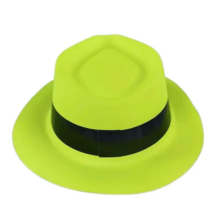 Chapeaux de fête en plastique néon