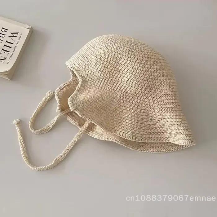 [ZYAS] Chapeaux de soleil en lin et paille pour femmes