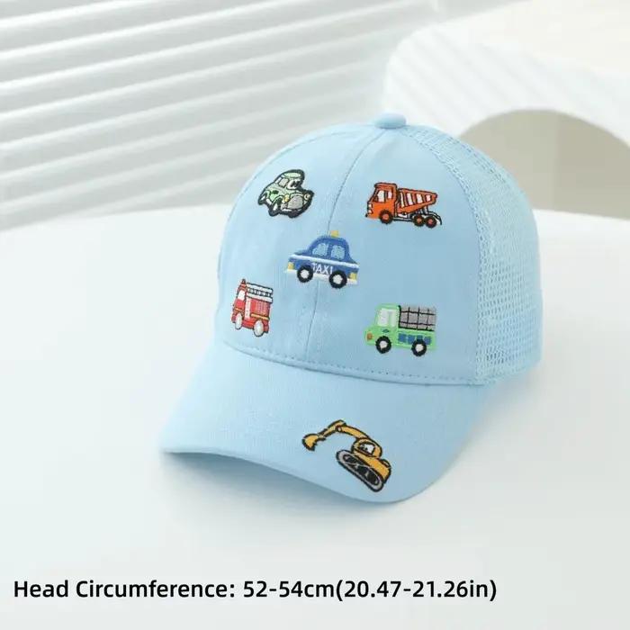 Nouvelles casquettes de baseball pour enfants à motifs de véhicules de dessins animés