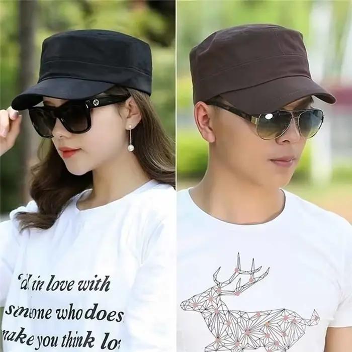 Chapeau en coton de style cadet vintage