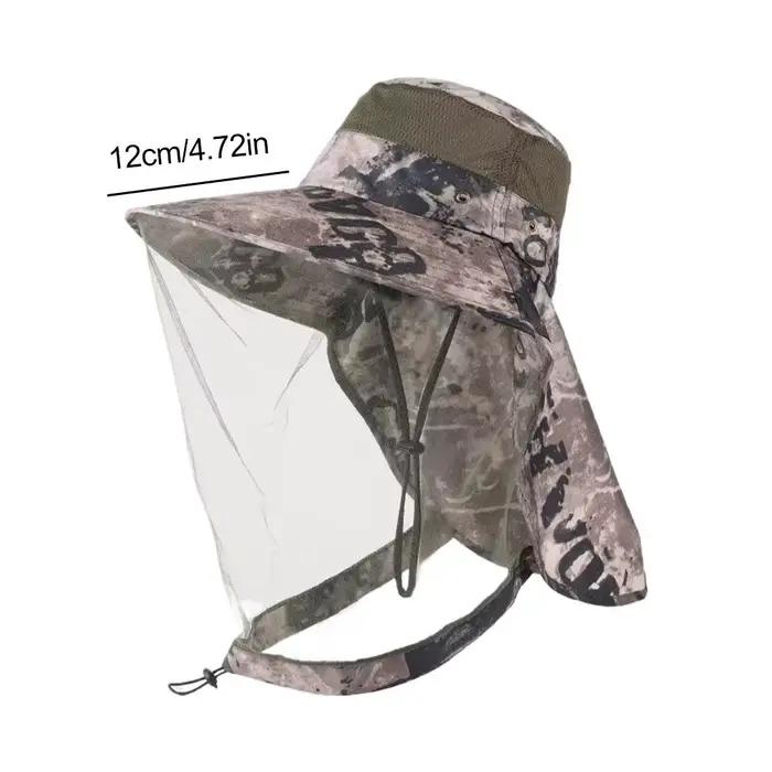 Casquette anti-moustiques pour la pêche