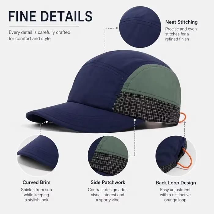 Casquette de baseball rétro à blocs de couleur