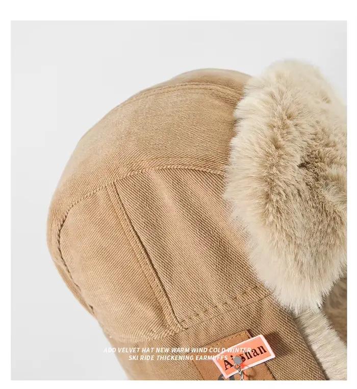 Chapeau de bombardier en fourrure Ushanka russe pour hommes et femmes