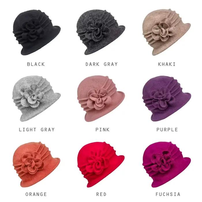 Chapeaux en laine Vintage britannique pour femmes