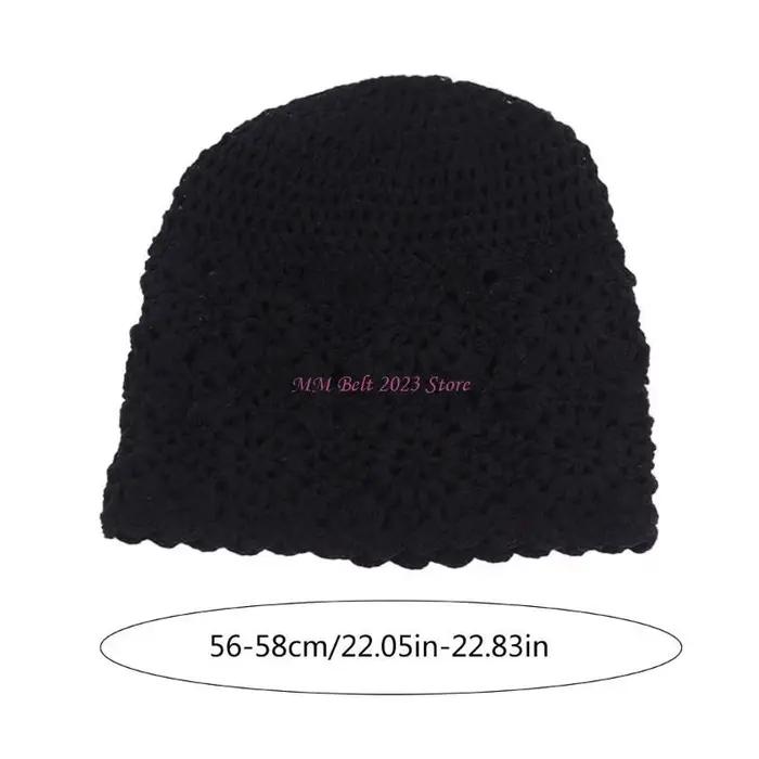 49ME – chapeau tricoté à fleurs