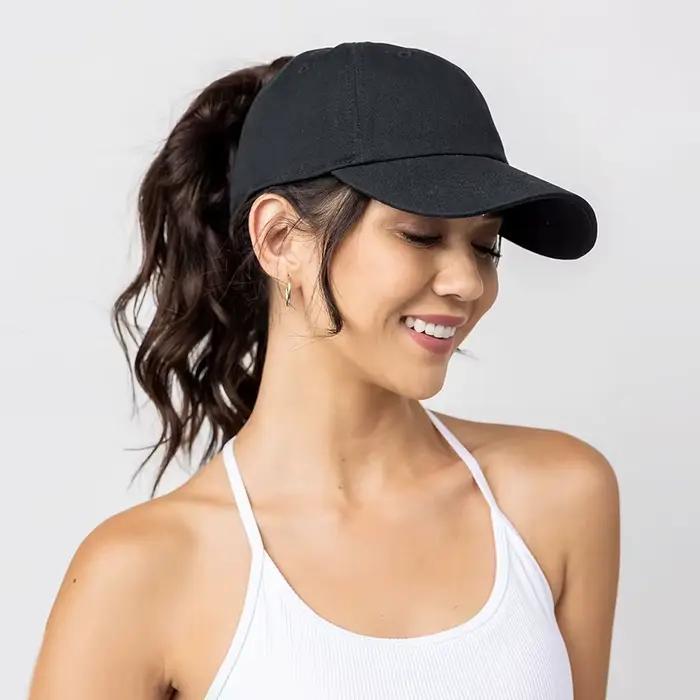 Casquette de Baseball queue de cheval haute de couleur Pure pour femmes et filles
