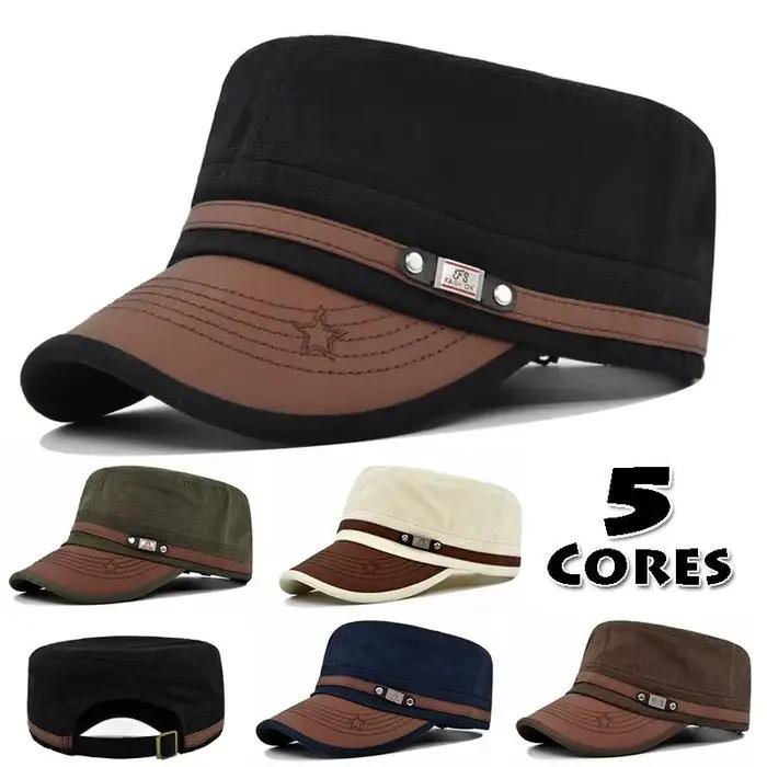 Casquette plate brodée chapeau décontracté