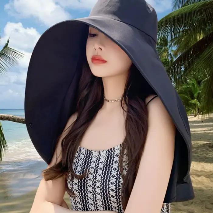 Chapeau de pêcheur pour femme avec protection solaire intégrale du visage et du cou