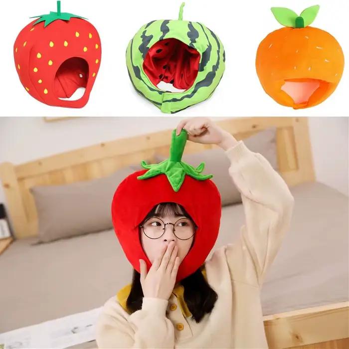 Chapeau de fruits au Design de dessin animé drôle
