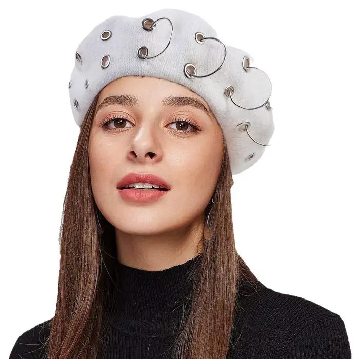 Béret chaud tricoté pour femmes