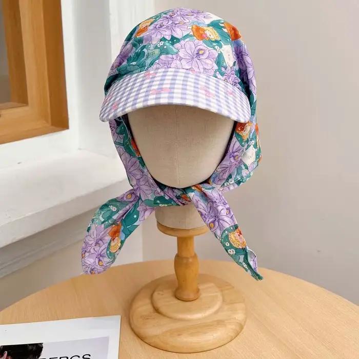 Casquette de baseball style rural avec foulard intégré