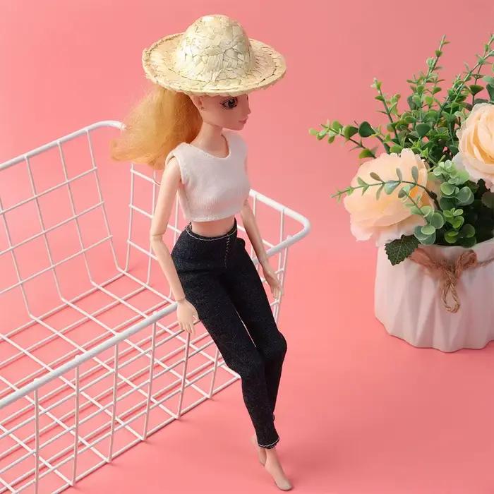 Plusieurs TANCrafts-Chapeau de paille tissé jaune mignon