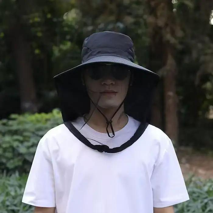 Chapeau anti-moustiques en filet invisible