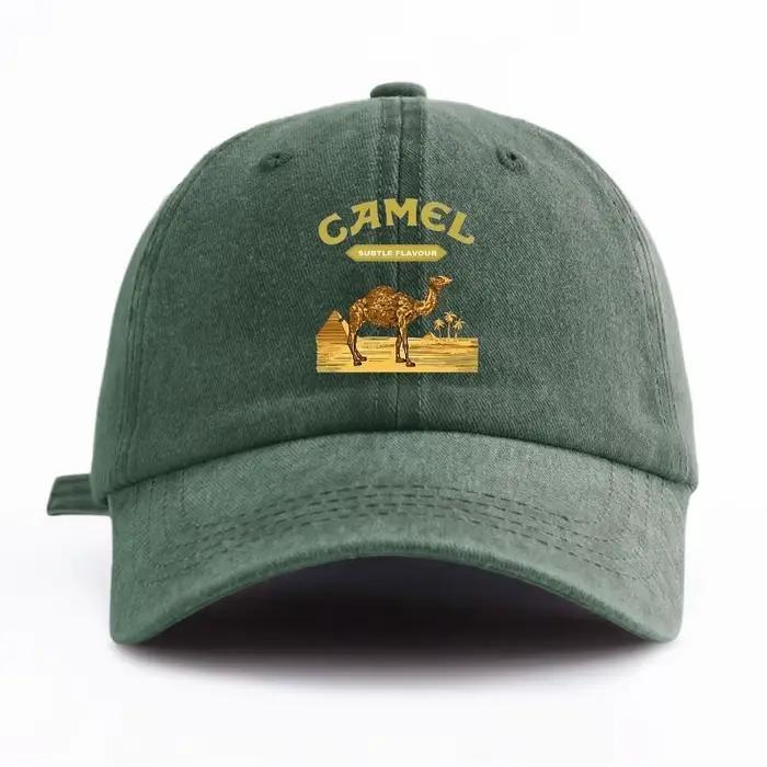 Casquette de Baseball délavée imprimée CAMEL